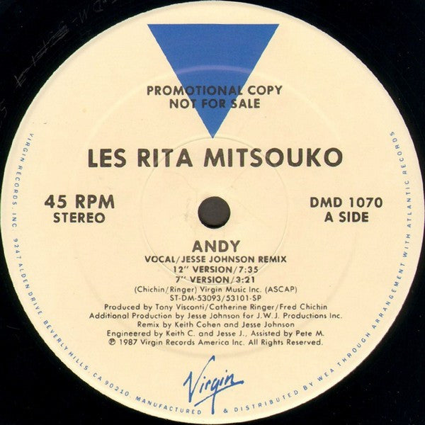 Les Rita Mitsouko : Andy (12", Promo, SRC)