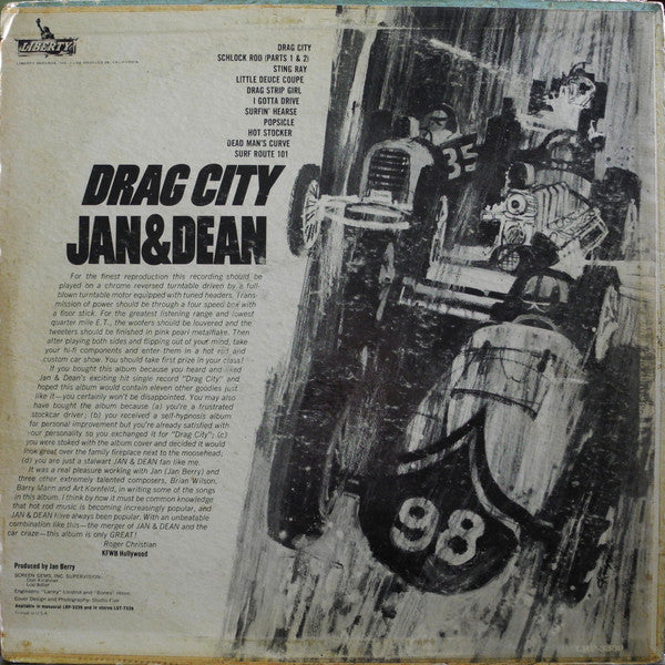 Jan & Dean : Drag City (LP, Album, Mono, Ind)