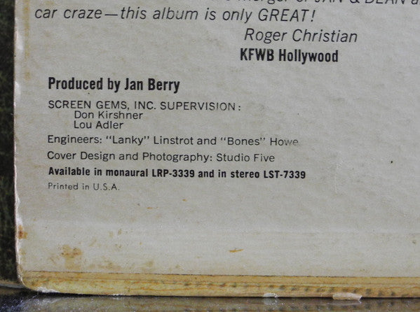Jan & Dean : Drag City (LP, Album, Mono, Ind)