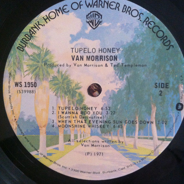 Van Morrison : Tupelo Honey (LP, Album, RE, Jac)