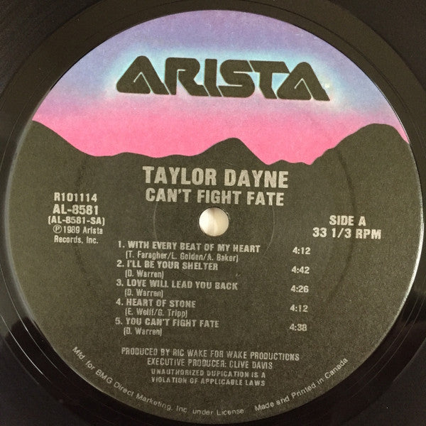Taylor Dayne : Can't Fight Fate (LP, Album, Club)