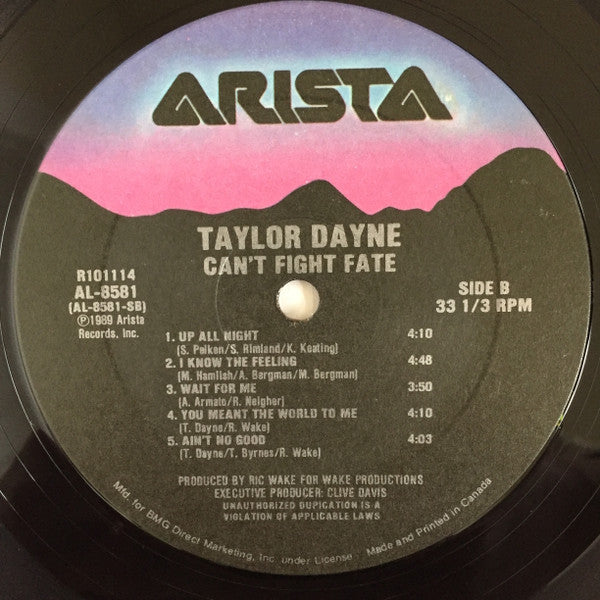 Taylor Dayne : Can't Fight Fate (LP, Album, Club)