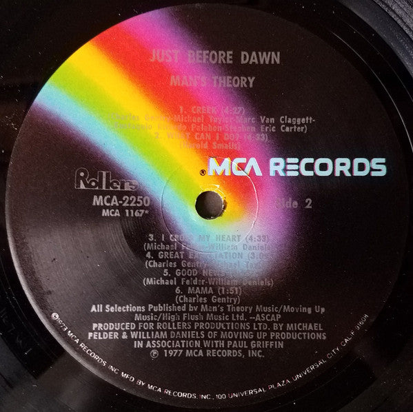 Man's Theory : Just Before Dawn (LP, Album, MCA)
