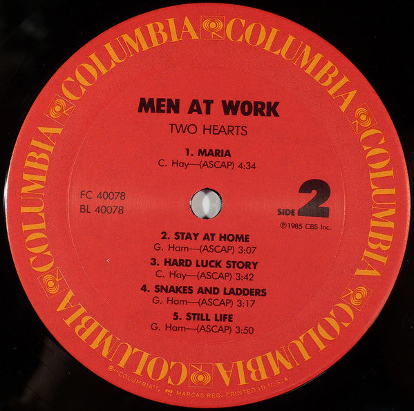 Men At Work : Two Hearts (LP, Album, Gat)