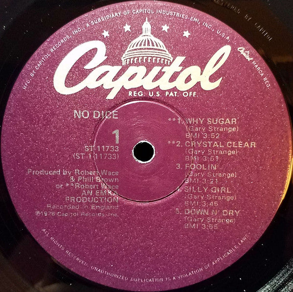 No Dice : No Dice (LP, Album, Win)