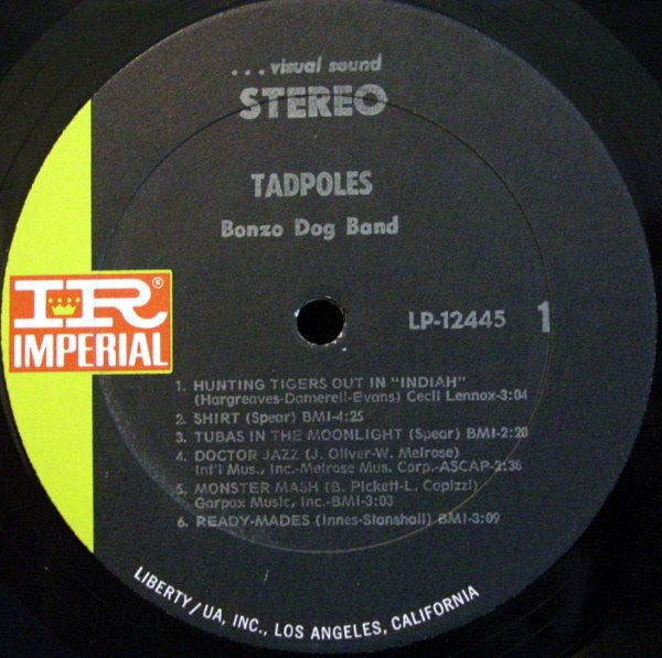 Bonzo Dog Doo-Dah Band : Tadpoles (LP, Album, RP, Res)