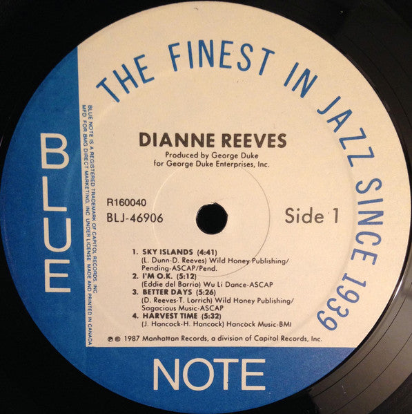 Dianne Reeves : Dianne Reeves (LP, Album, Club)