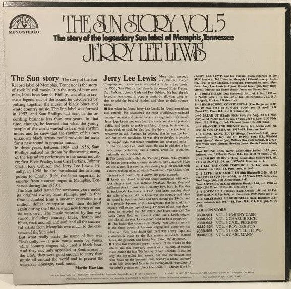 Jerry Lee Lewis : The Sun Story Vol.5 (LP, Comp, Mono, RE)