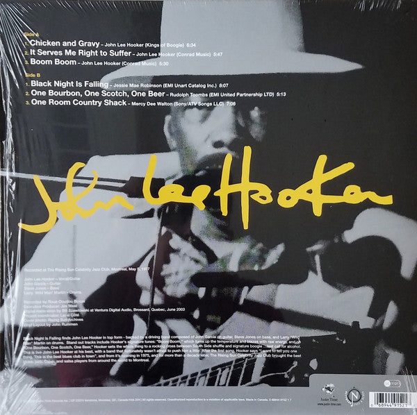 John Lee Hooker : Black Night Is Falling: Live At The Rising Sun Celebrity Jazz Club  (LP, RSD, RE, S/Edition)