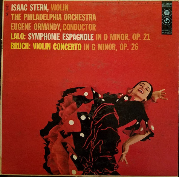 Isaac Stern, The Philadelphia Orchestra, Eugene Ormandy, Lalo* / Bruch* : Symphonie Espagnole In D Minor, Op. 21 / Violin Concerto In G Minor, Op. 26 (LP, Mono)