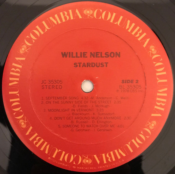 Willie Nelson : Stardust (LP, Album, RE, Car)