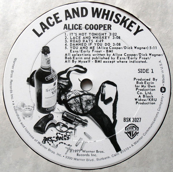 Alice Cooper (2) : Lace And Whiskey (LP, Album, Ter)