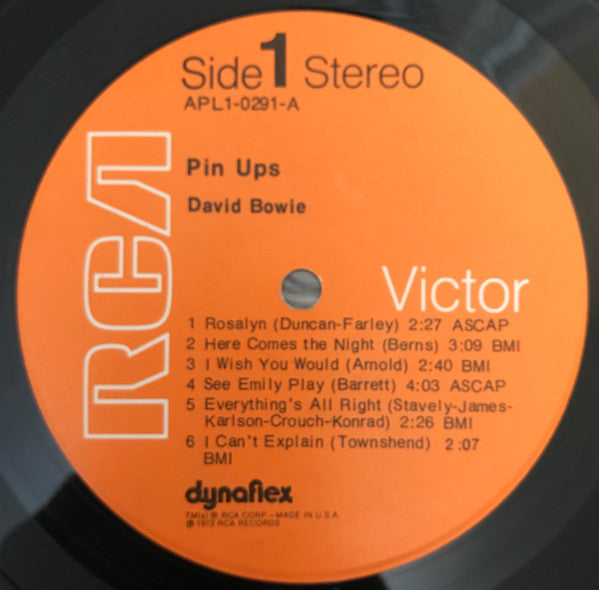David Bowie : Pinups (LP, Album, Ind)