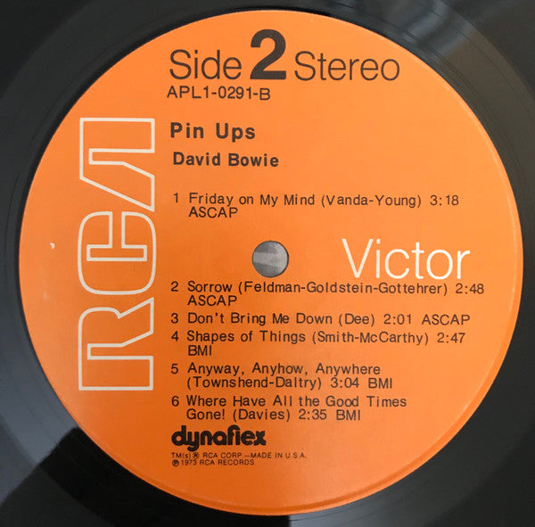 David Bowie : Pinups (LP, Album, Ind)