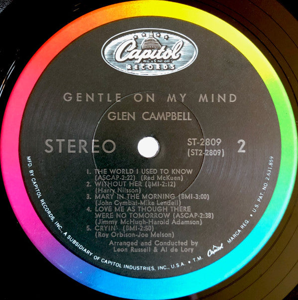 Glen Campbell : Gentle On My Mind (LP, Album, RP, Scr)