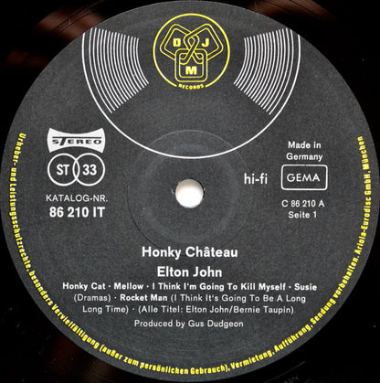 Elton John : Honky Château (LP, Album, Gat)