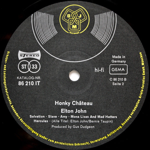 Elton John : Honky Château (LP, Album, Gat)