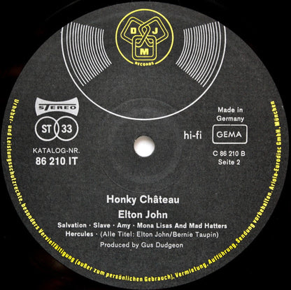 Elton John : Honky Château (LP, Album, Gat)