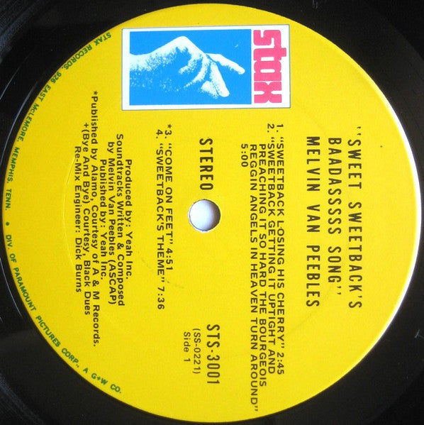 Melvin Van Peebles : Sweet Sweetback's Baadasssss Song (An Opera) (LP, Album, Gat)