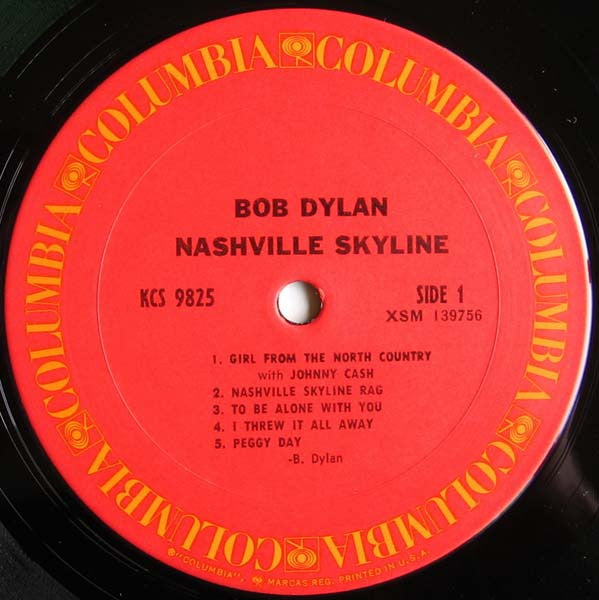 Bob Dylan : Nashville Skyline (LP, Album, RE, RP, Pit)