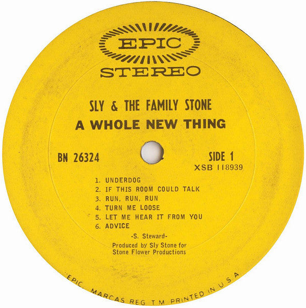 Sly & The Family Stone : A Whole New Thing (LP, Album, Pit)