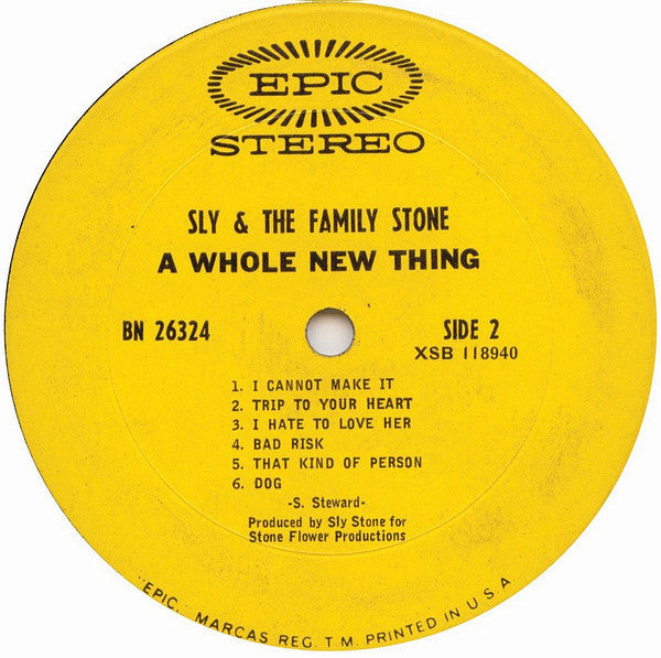Sly & The Family Stone : A Whole New Thing (LP, Album, Pit)