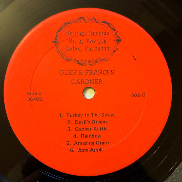 Olen And Frances Gardner Featuring Wayne Henderson (3), Buddy Pendleton : Olen & Frances Gardner (LP, Album)