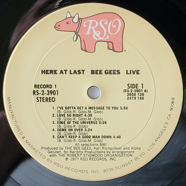 Bee Gees : Here At Last - Live (2xLP, Album, Pit)