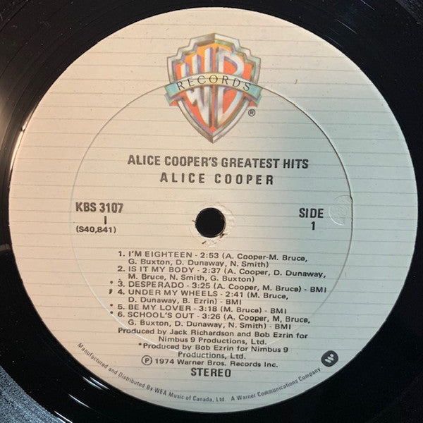 Alice Cooper : Alice Cooper's Greatest Hits (LP, Comp, RE)