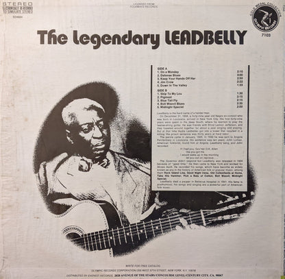 Leadbelly : The Legendary Leadbelly (LP, Comp)