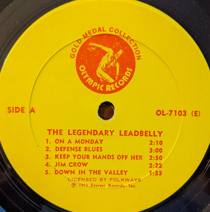 Leadbelly : The Legendary Leadbelly (LP, Comp)