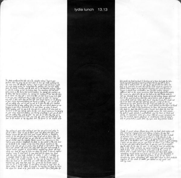 Lydia Lunch / 13.13 : 13.13 (LP, Album)