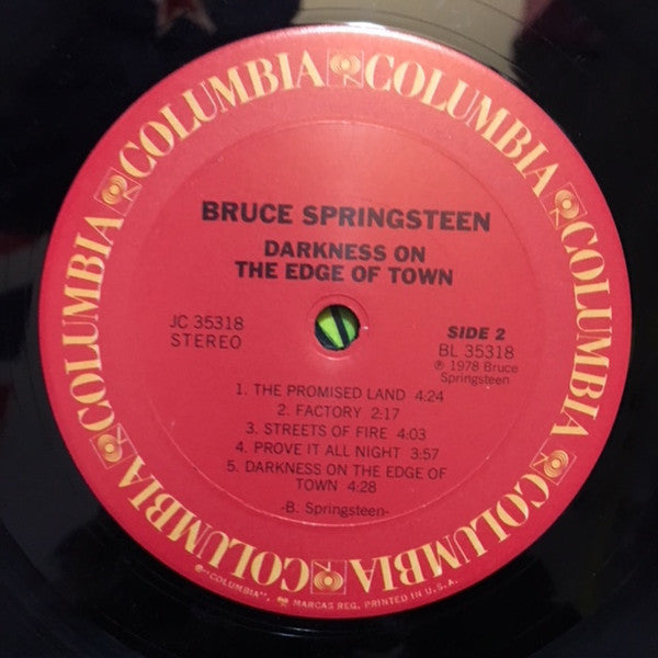 Bruce Springsteen : Darkness On The Edge Of Town (LP, Album, RP, Car)