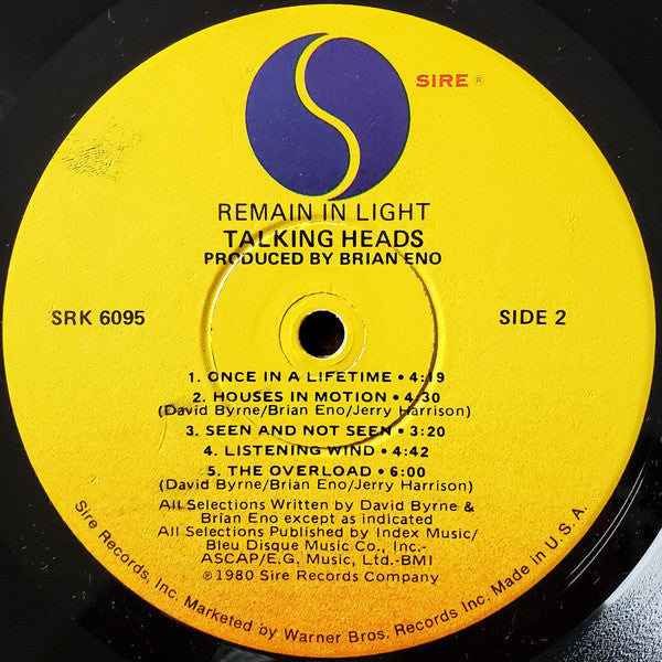 Talking Heads : Remain In Light (LP, Album, Win)