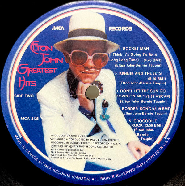 Elton John : Greatest Hits (LP, Comp, Glo)