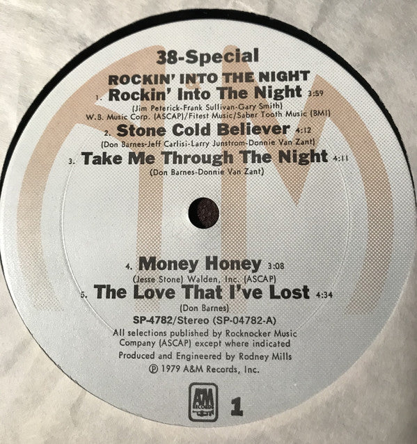 38 Special (2) : Rockin' Into The Night (LP, Album, Pit)
