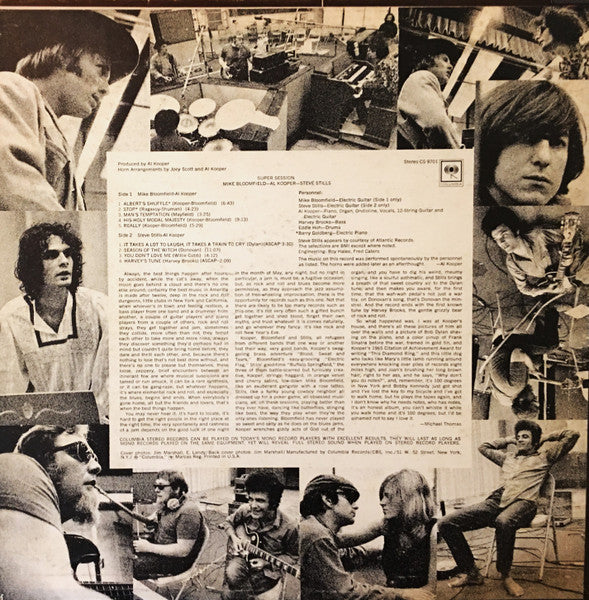 Mike Bloomfield / Al Kooper / Steve Stills* : Super Session (LP, Album, Roc)