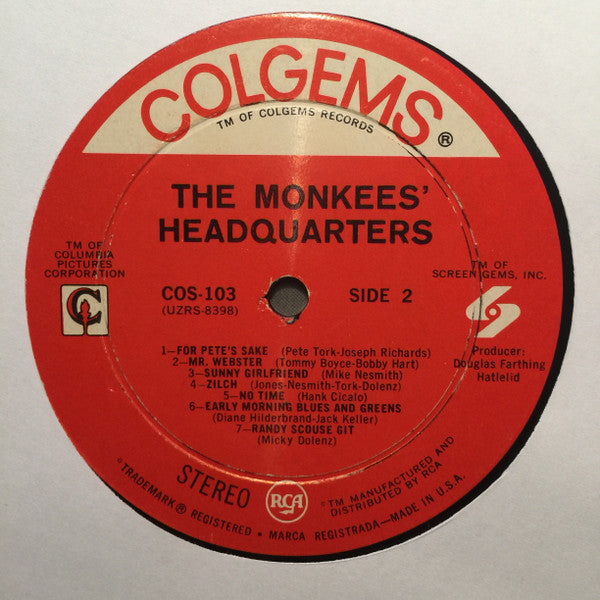 The Monkees : Headquarters (LP, Album, Hol)