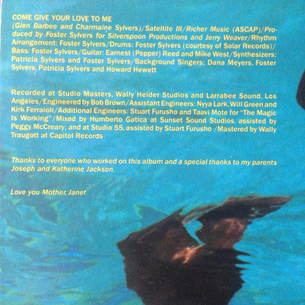 Janet Jackson : Janet Jackson (LP, Album, Mon)