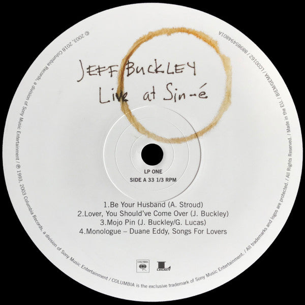 Jeff Buckley : Live At Sin-é (4xLP + Box, Album, RSD, Dlx, Ltd, Num)