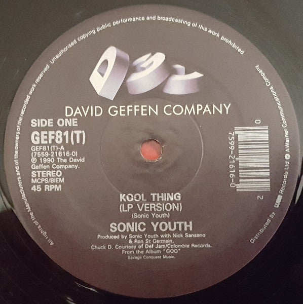 Sonic Youth : Kool Thing (12", Single)