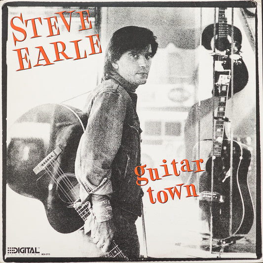 Steve Earle : Guitar Town (LP, Album, Pin)