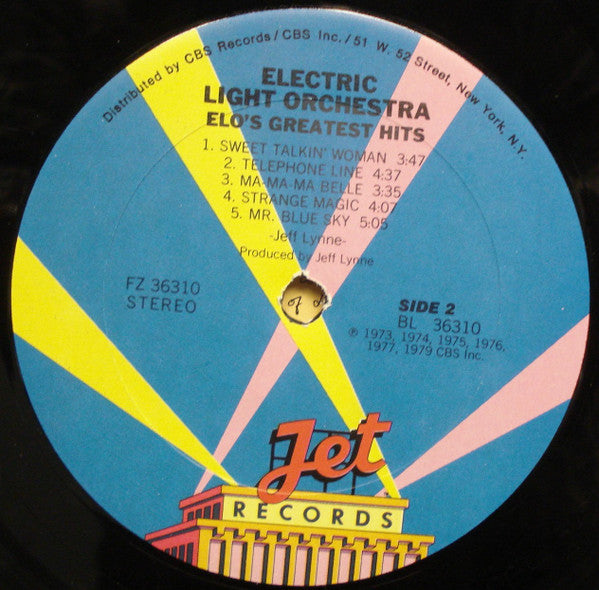 Electric Light Orchestra : ELO's Greatest Hits (LP, Comp, RP, Car)