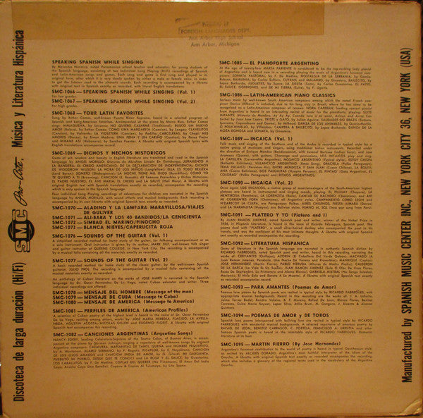 Juan Ramón Jiménez , Recitado Por Ricardo Fabregues : Platero Y Yo = Platero And I (LP, Album)