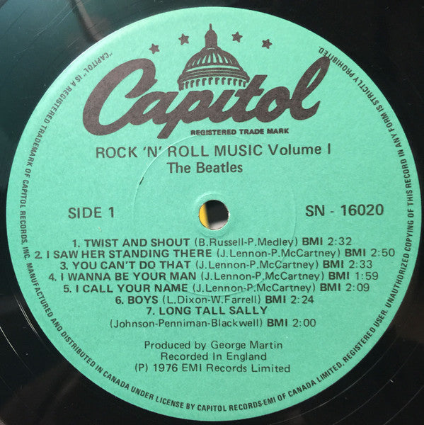 The Beatles : Rock 'n' Roll Music Volume 1 (LP, Comp, RE)