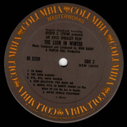 John Barry : The Lion In Winter (Original Motion Picture Soundtrack) (LP)