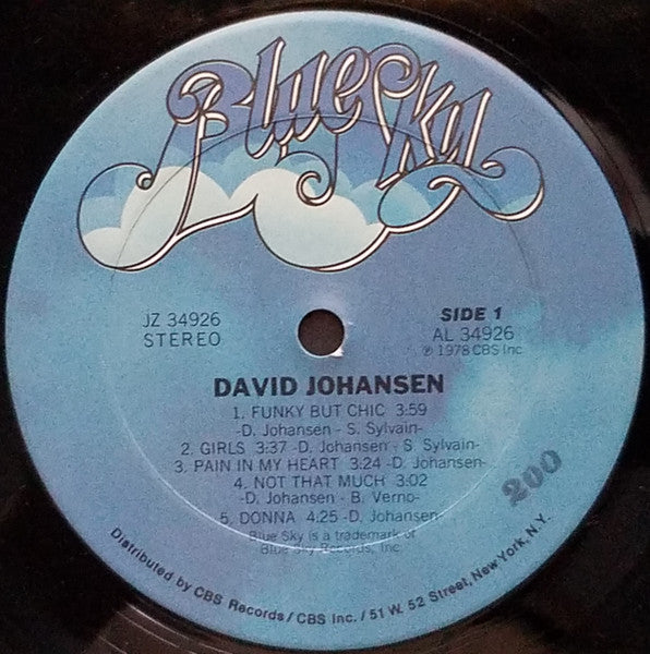 David Johansen : David Johansen (LP, Album, San)
