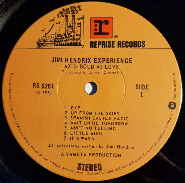 The Jimi Hendrix Experience : Axis: Bold As Love (LP, Album, RE, Jac)