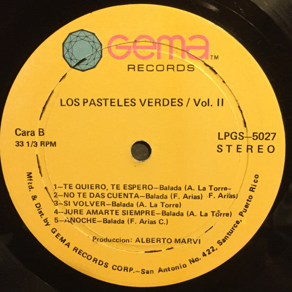 Los Pasteles Verdes : Vol. II - Esclavo Y Amo (LP, Album)