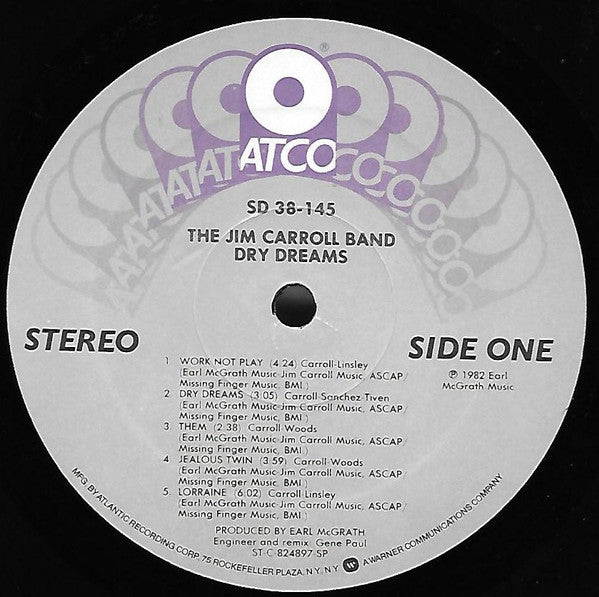 The Jim Carroll Band : Dry Dreams (LP, Album, Spe)